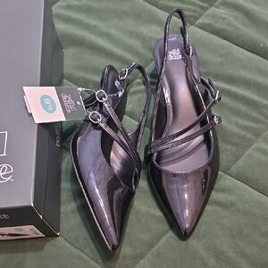 Women's Sasha Buckle Slingback Kitten Heels with Memory Foam Insole - Wild Fable